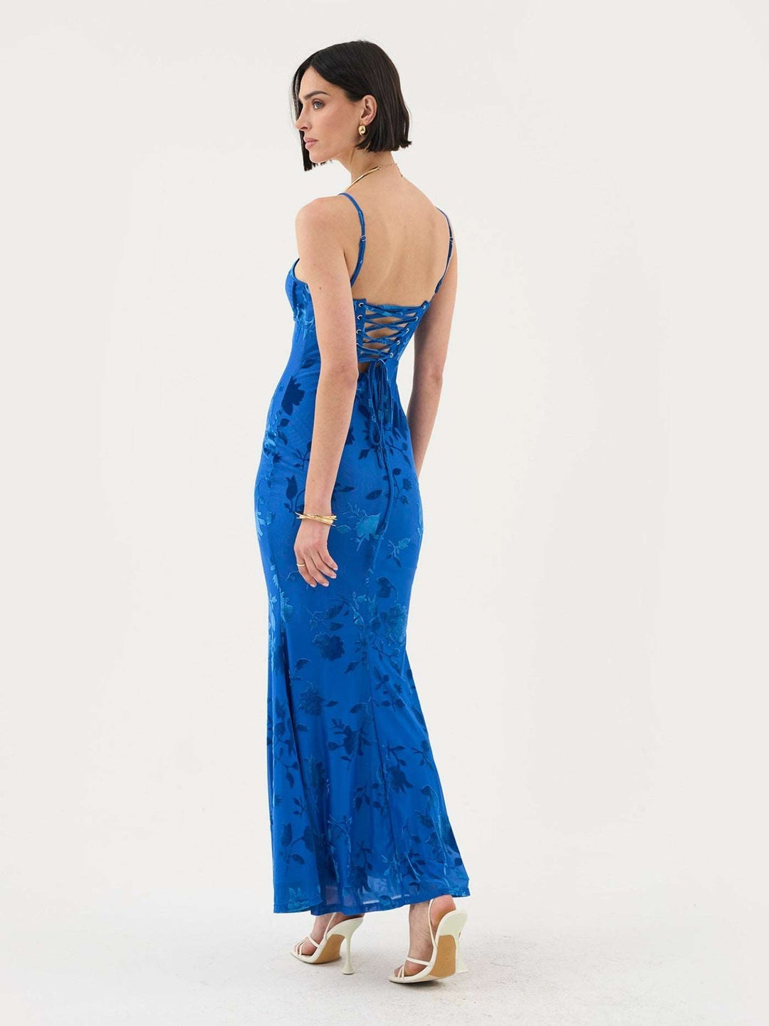 GRETA | Florales Maxikleid aus samtigem, weichem Stoff