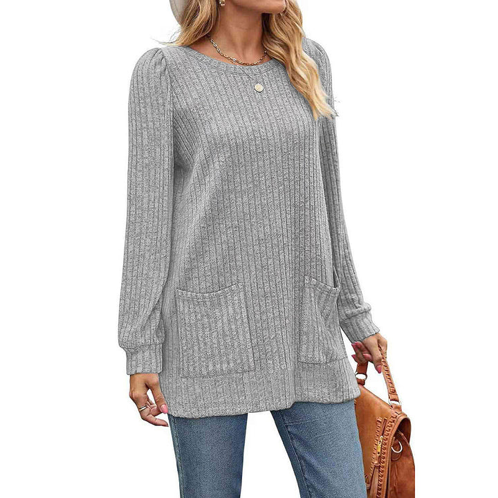 Isabell | Klassische Langarm-Tunika mit praktischen Taschen