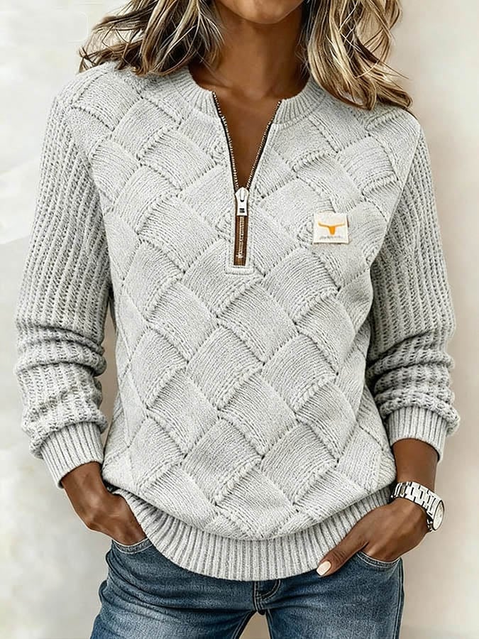 Leni | Lockerer Pullover Damen casual und einfarbig