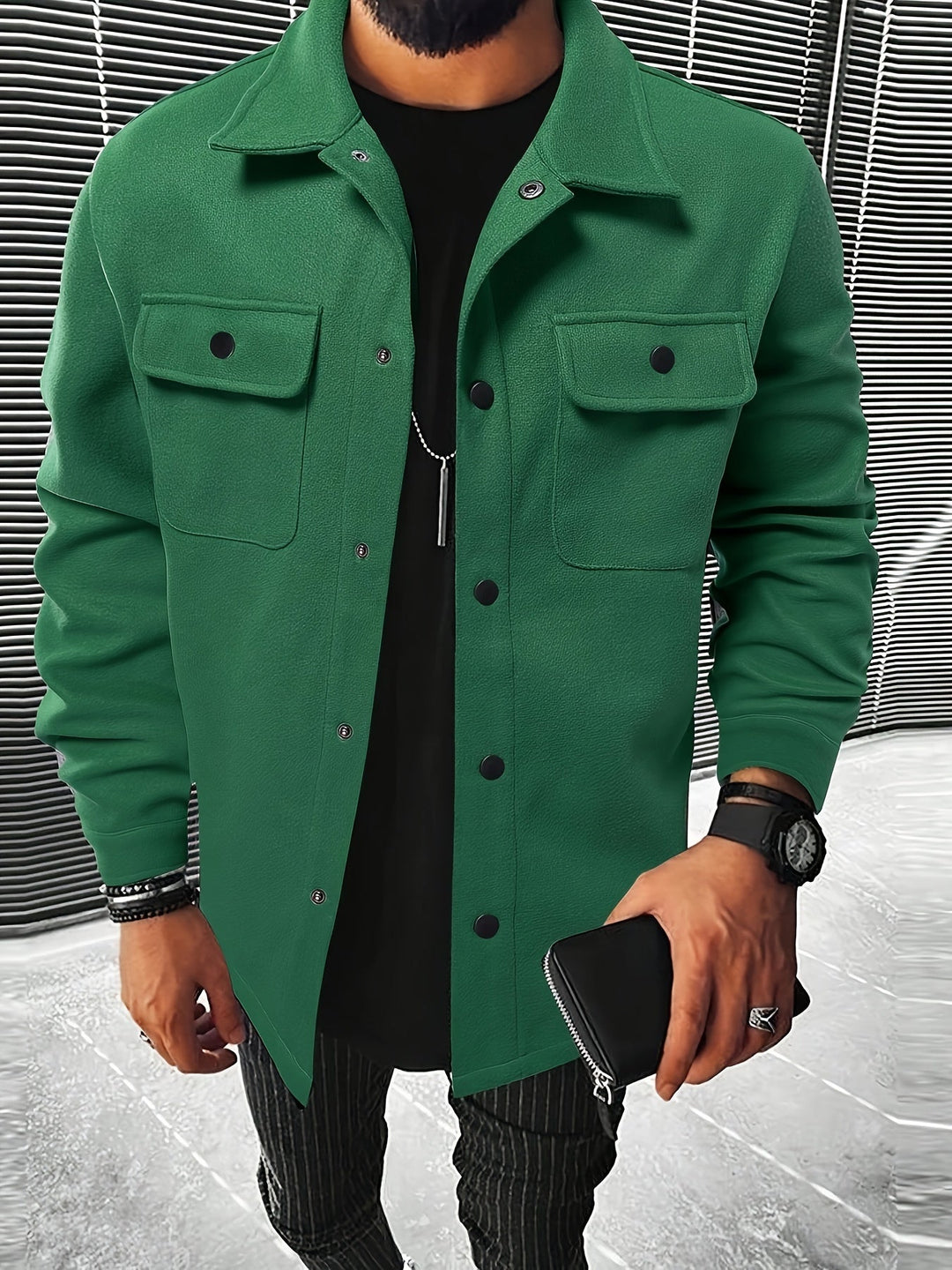 ModeBecker | Freizeitjacke für Herren mit Pattentasche