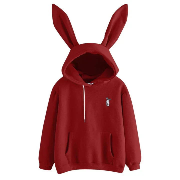 Lina | Damen Sweatshirt mit Kapuze und süßen Ohren