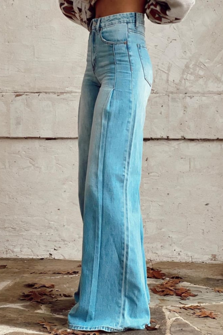 Clara | Stilvolle Denim-Hosen mit weitem Bein