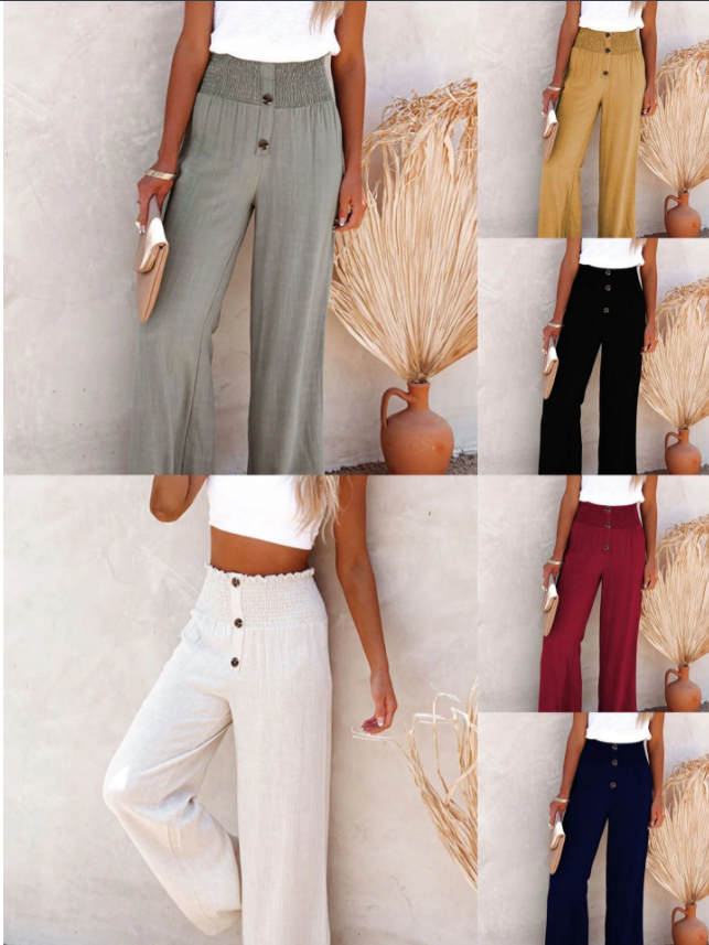 Mia | Damenhose aus Baumwolle und Leinen für heiße Sommertage