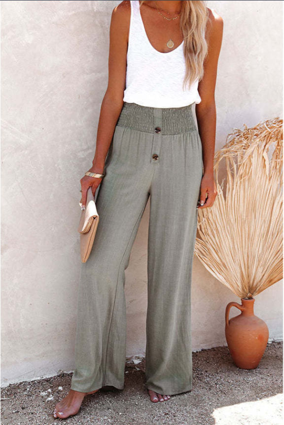 Mia | Damenhose aus Baumwolle und Leinen für heiße Sommertage