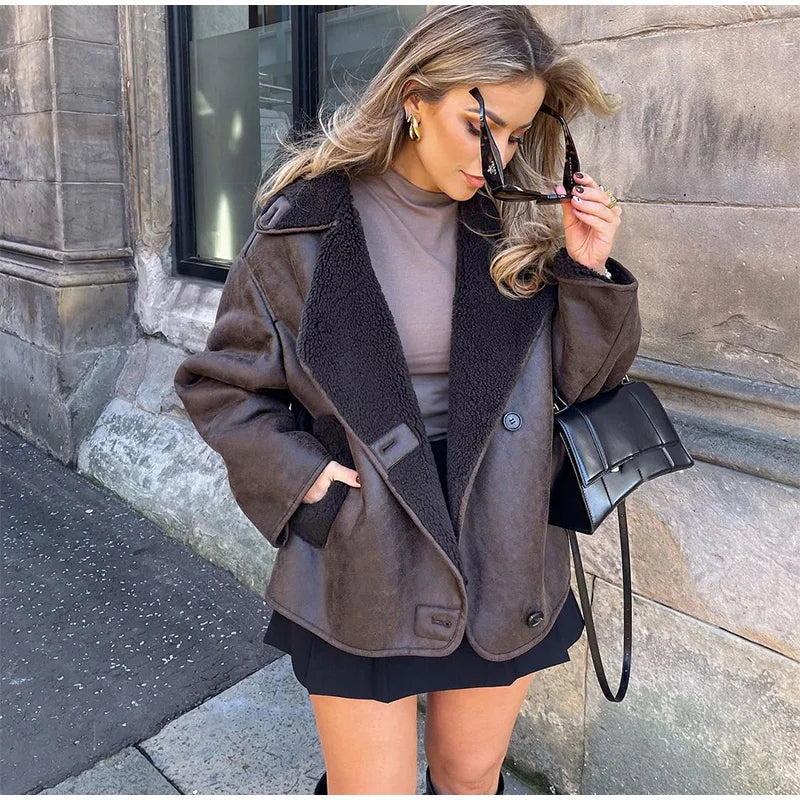 Sofia | Trendige Lederjacke mit lässigem Schnitt