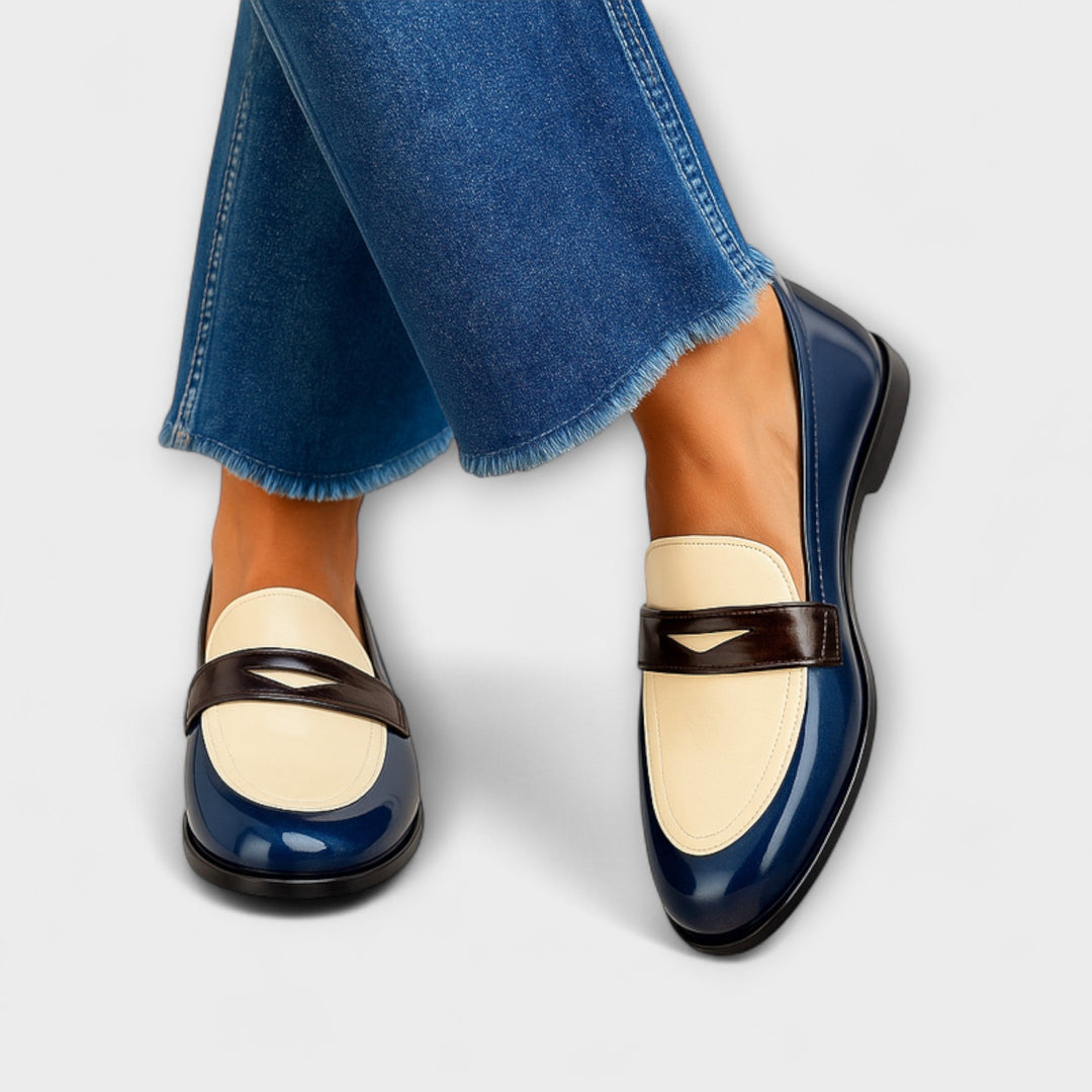 Marina | Stilvolle Slipper Damen mit Kontrastdesign
