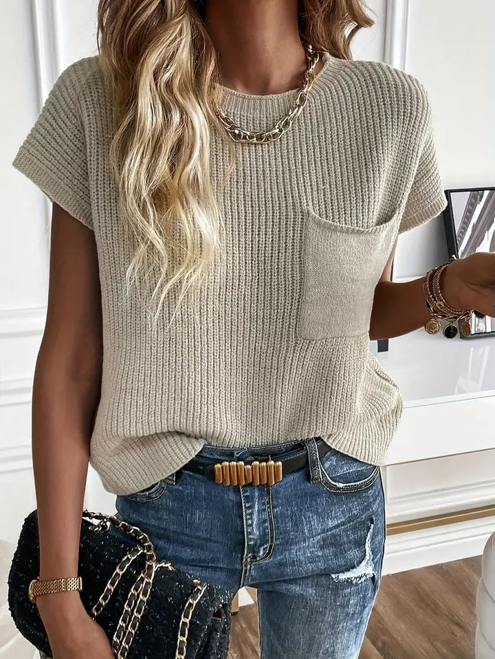 Dana | Rippenstrickpullover mit Halsausschnitt