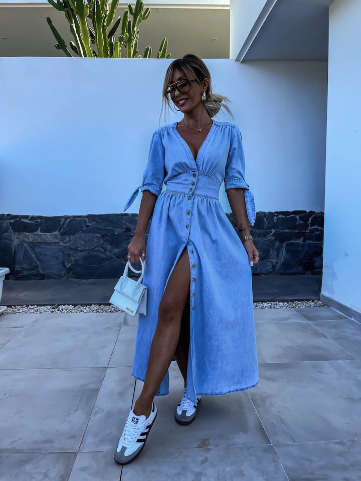 Miriam | Maxikleid aus Denim für moderne, entspannte Sommerlooks
