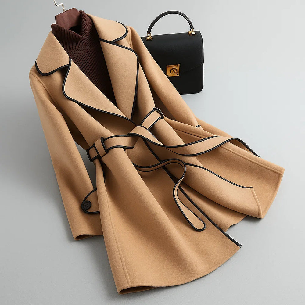 Elena | Eleganter Trenchcoat mit Reverskragen & Gürtel
