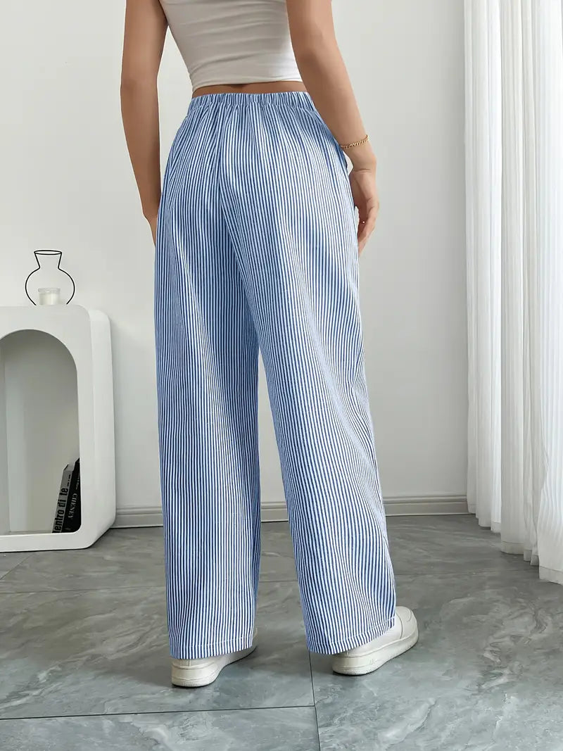 Alina | Elegante gestreifte Hose mit Taschen