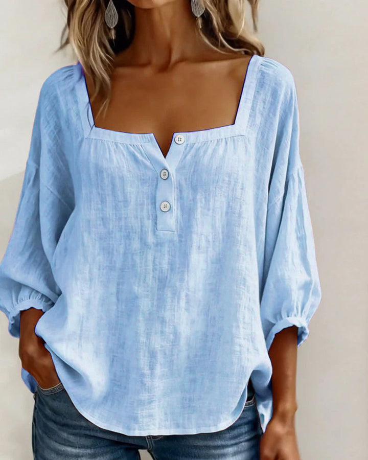 Zoe | Elegante Bluse Damen Eckiger Stil