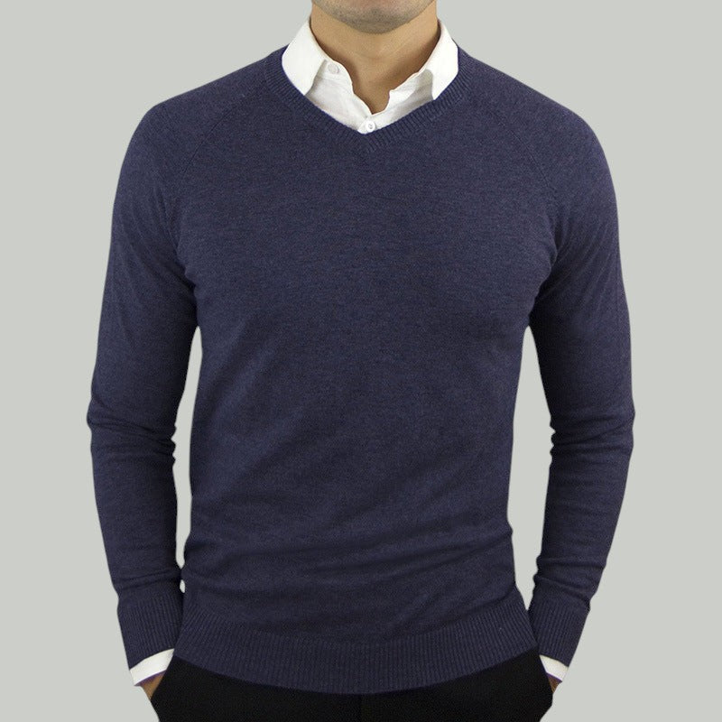 Frid | Slim Fit V-Ausschnitt Pullover für Herren