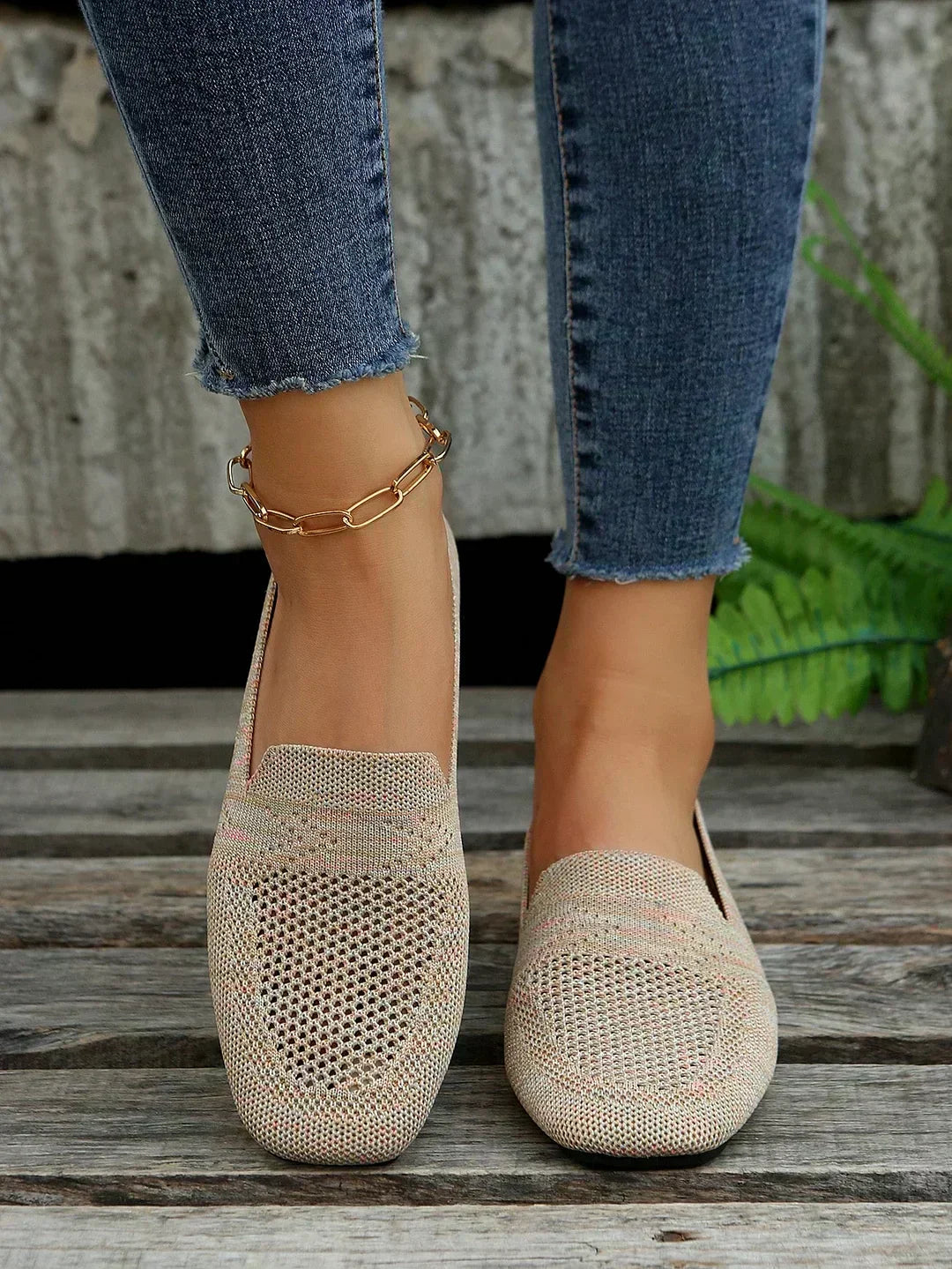 Lucie | Woven Orthopädische Mokassins