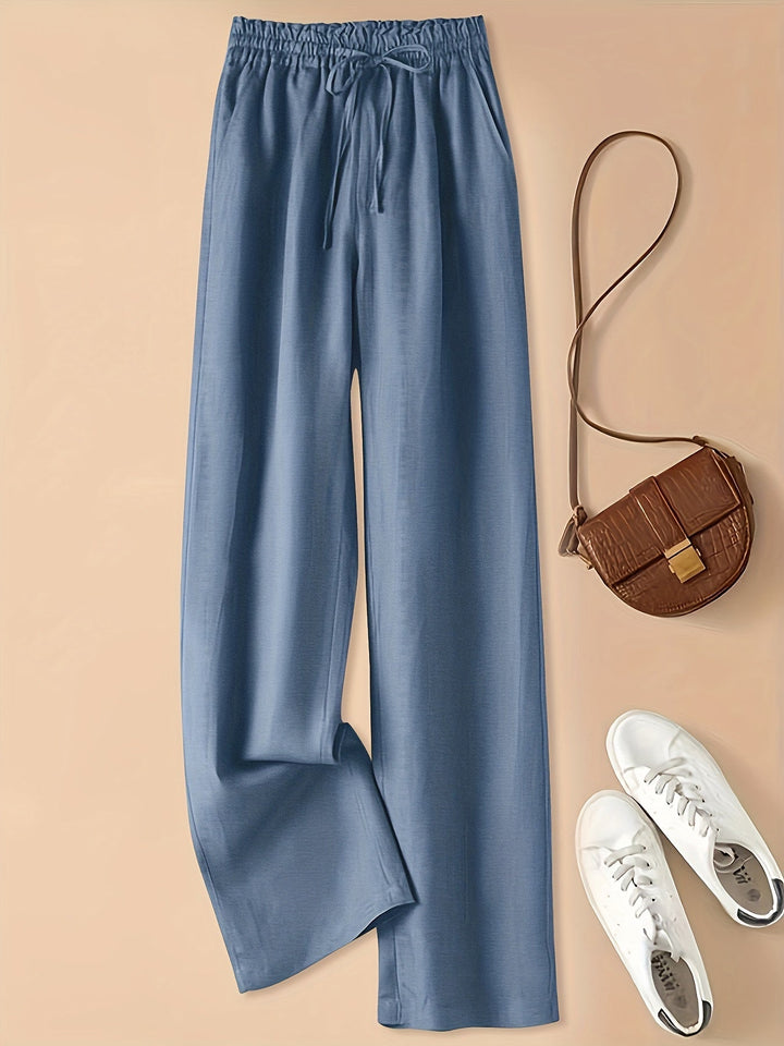 Paula | Leinenhose mit hohem Bund und Leichtigkeit