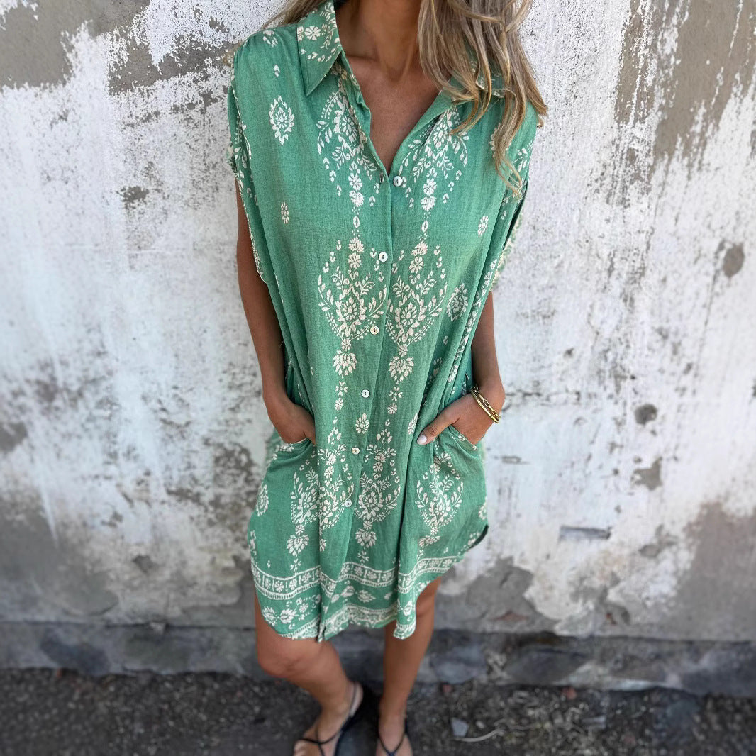 SILKE | Lässiges, locker sitzendes Kleid mit kurzen Ärmeln
