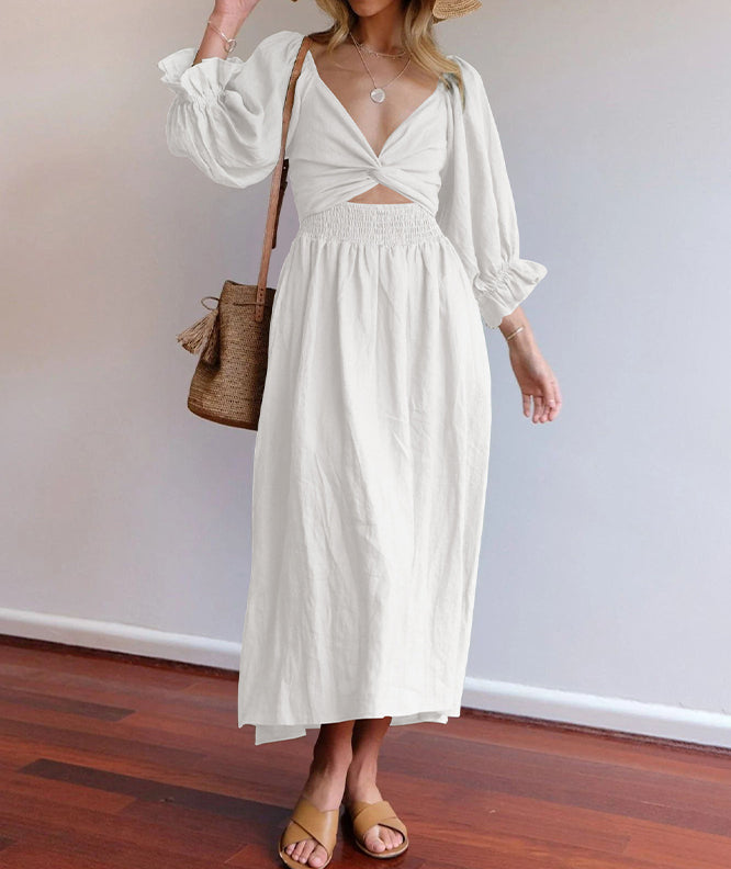 Französisches Kleid mit Laternenärmeln