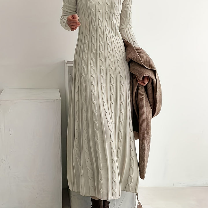 Isabella | Elegantes Damen Maxikleid Stricklook