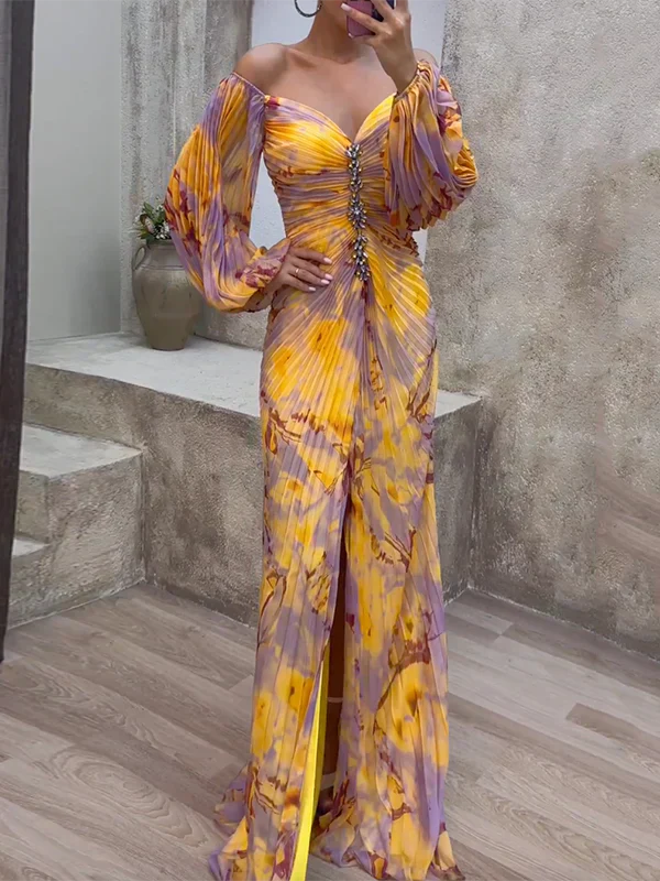 Rozalia | Elegantes Kleid mit buntem Musterdesign