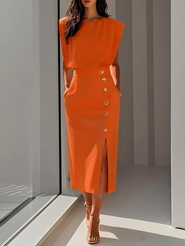 Valeria | Stilvolles Freizeitkleid Damen mit V-Ausschnitt