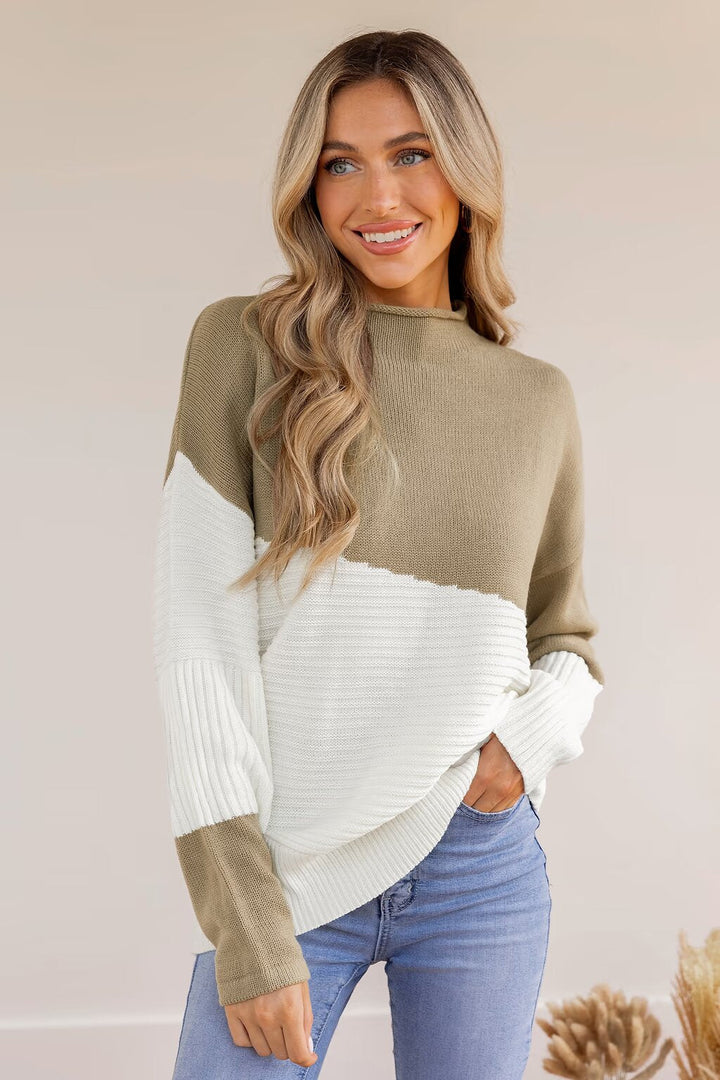 Ava | Strickpullover mit Zopfmuster und Rundhalsausschnitt