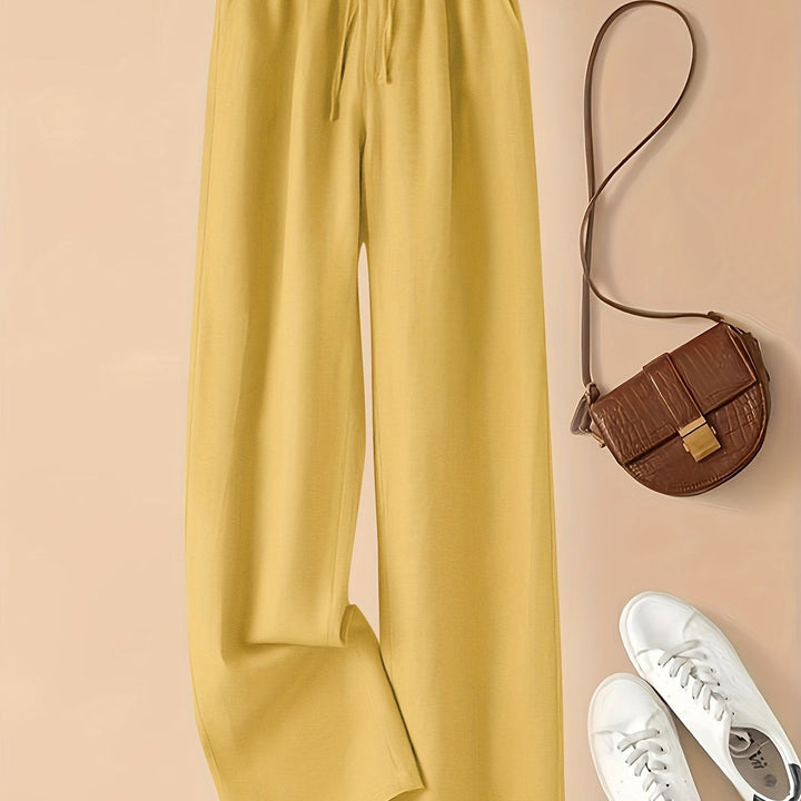 Paula | Leinenhose mit hohem Bund und Leichtigkeit
