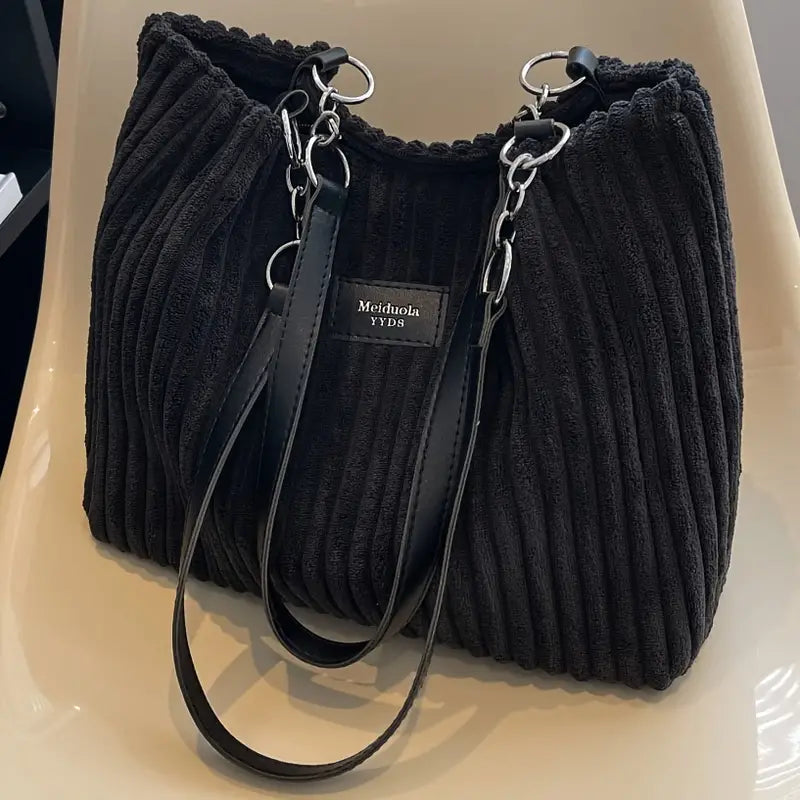 Olivia | Luxury Corduroy Tote Tasche für Alltag und Büro