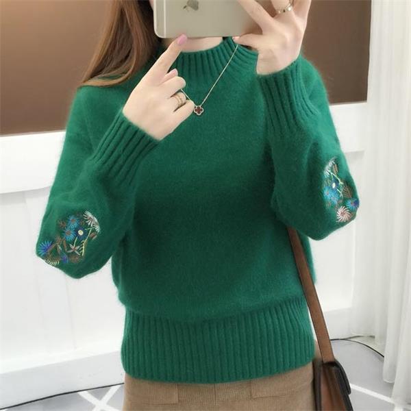 Chesari | Strickpullover Aus Dickem Kaschmir Mit Blumenstickerei