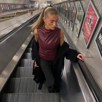 Clara | Weinrotes Damen-Top für Herbst & Winter