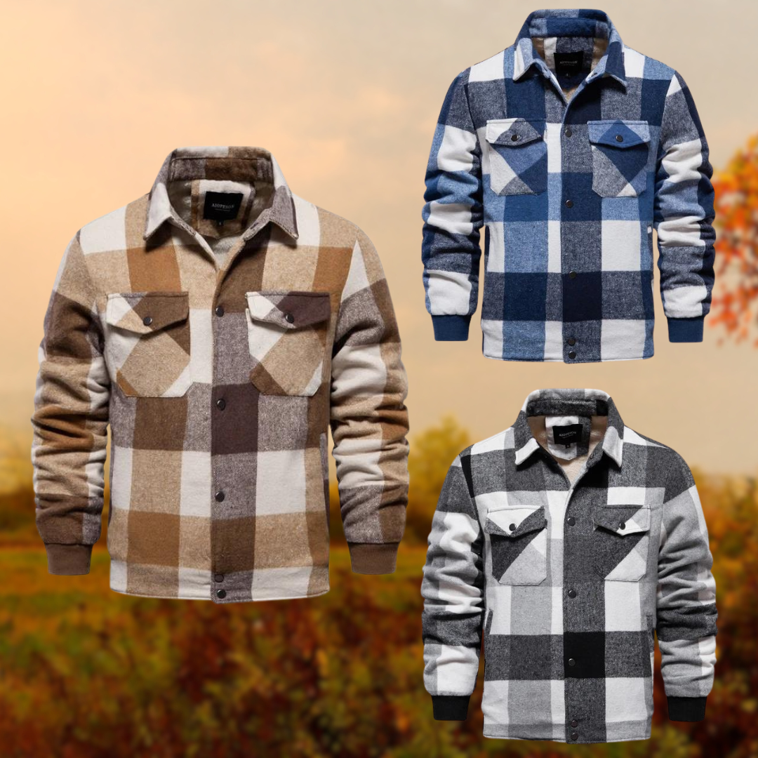 Jansen | Herrenjacke in Hemdoptik – warm und bequem