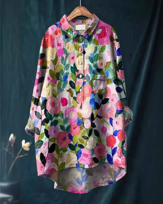 Flora | Baumwollbluse mit floralem Muster