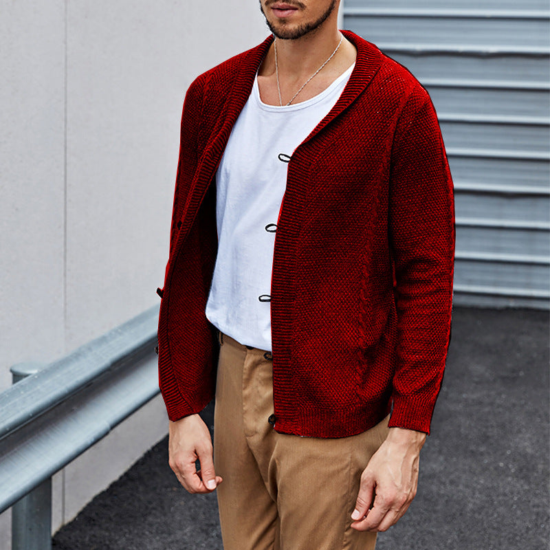 Marlon | Strickjacke mit Knöpfen und Schlaufendetail