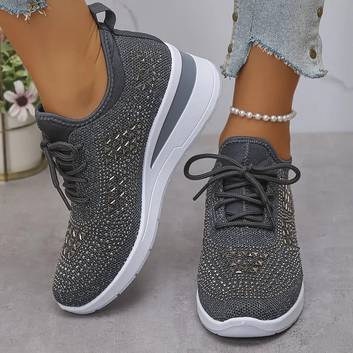 Elena | Orthopädische Sneakers mit Strasssteinen