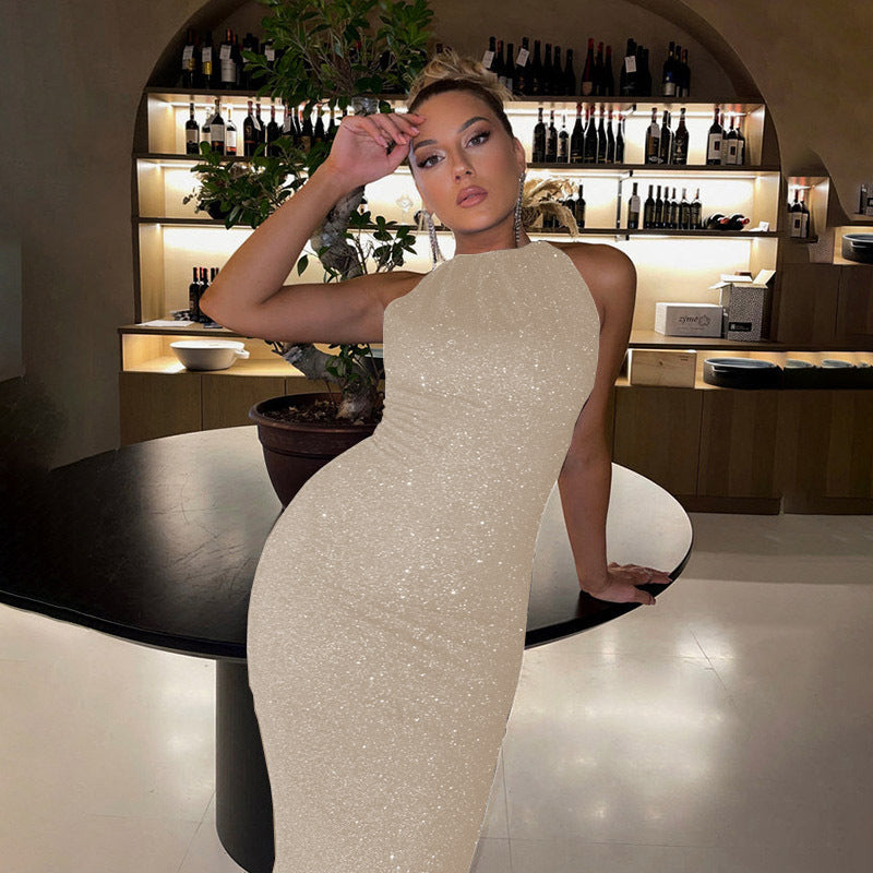 Jana | Elegantes Abendkleid Damen lang mit Pailletten