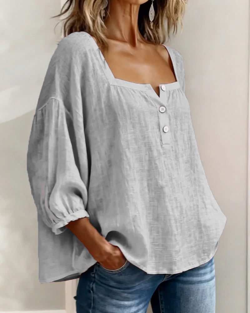 Zoe | Elegante Bluse Damen Eckiger Stil