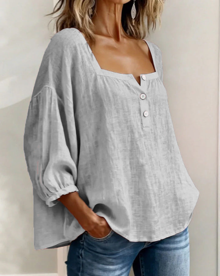 Zoe | Elegante Bluse Damen Eckiger Stil