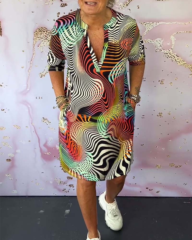 Linda | Sommerkleid mit buntem Printmuster