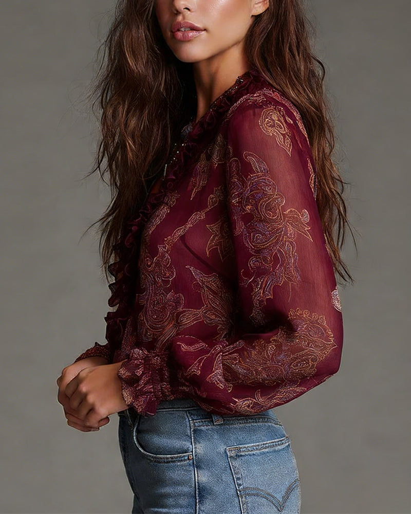 Bianca | Stilvolle Bluse im Halbzip Look