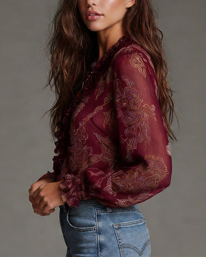 Bianca | Stilvolle Bluse im Halbzip Look
