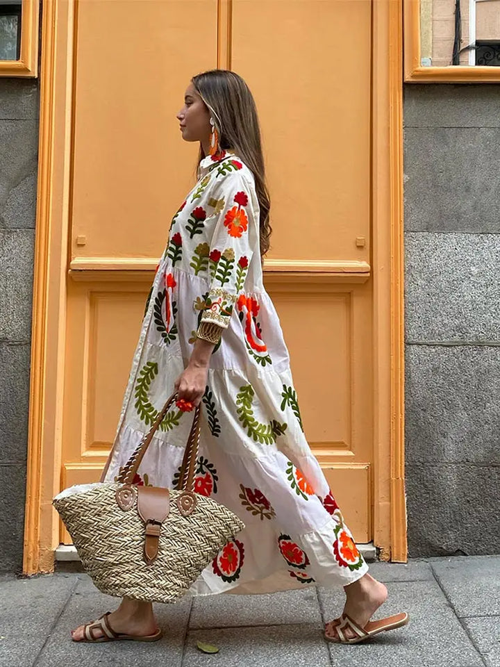 Adeline | Sommerkleid mit feiner Stickerei