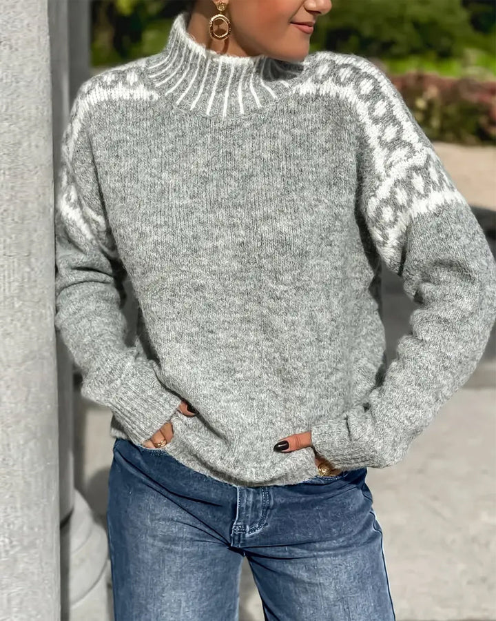 Eva | Femininer Strickpullover mit klassischem Rollkragen