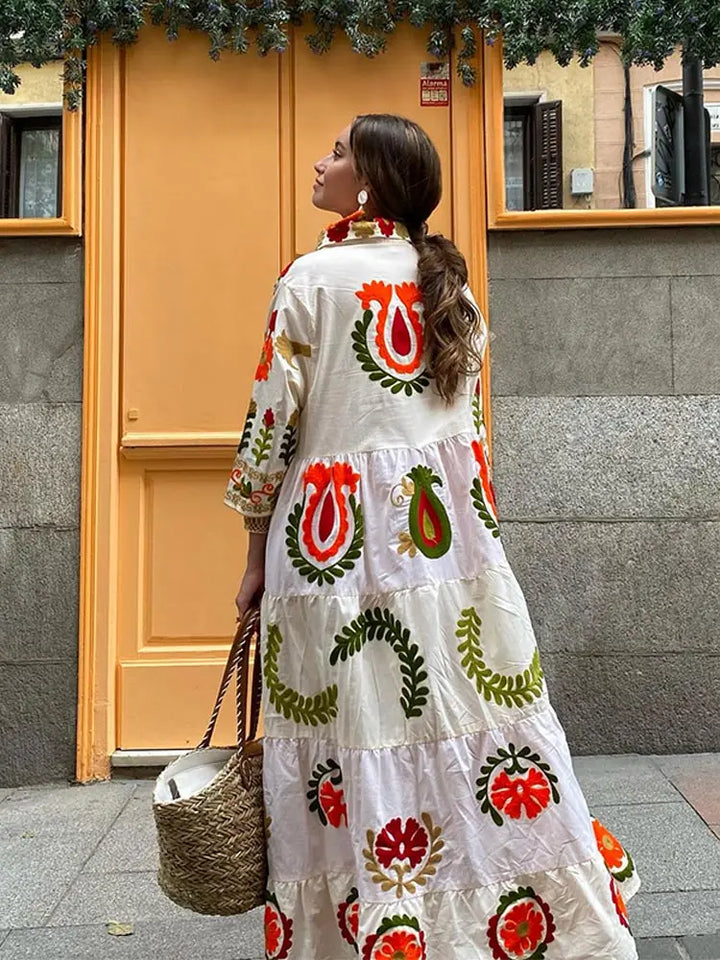 Adeline | Sommerkleid mit feiner Stickerei