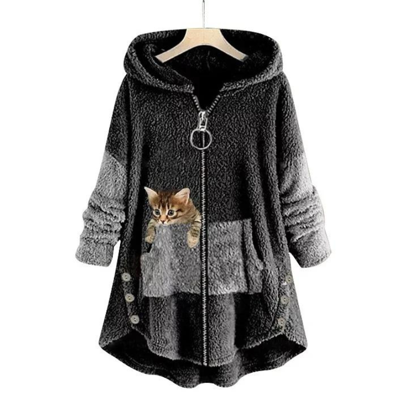 Luna | Flauschiger Winterhoodie mit Kapuze für Damen