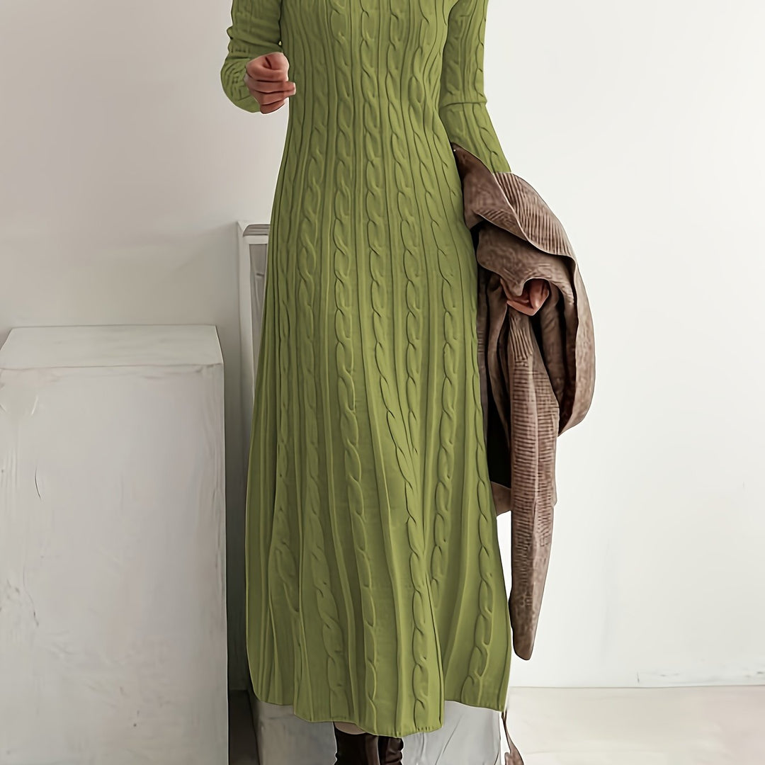 Isabella | Elegantes Damen Maxikleid Stricklook