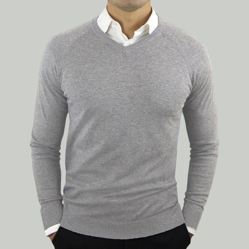 Frid | Slim Fit V-Ausschnitt Pullover für Herren