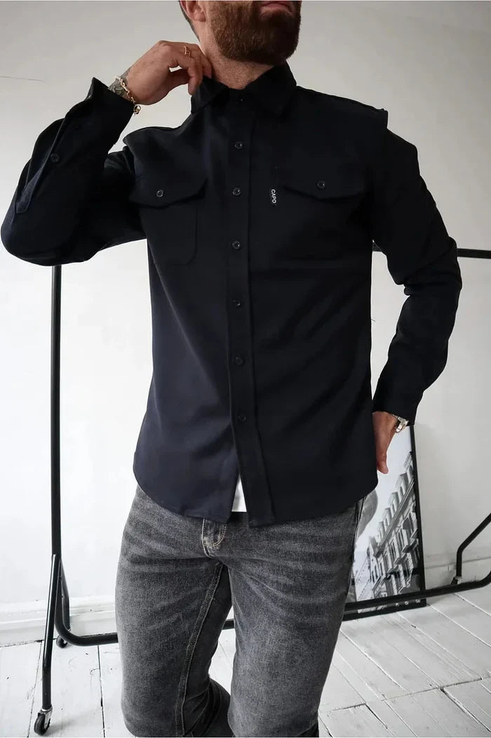 Hemdjacke mit Knopfleiste – Lässig & Chic
