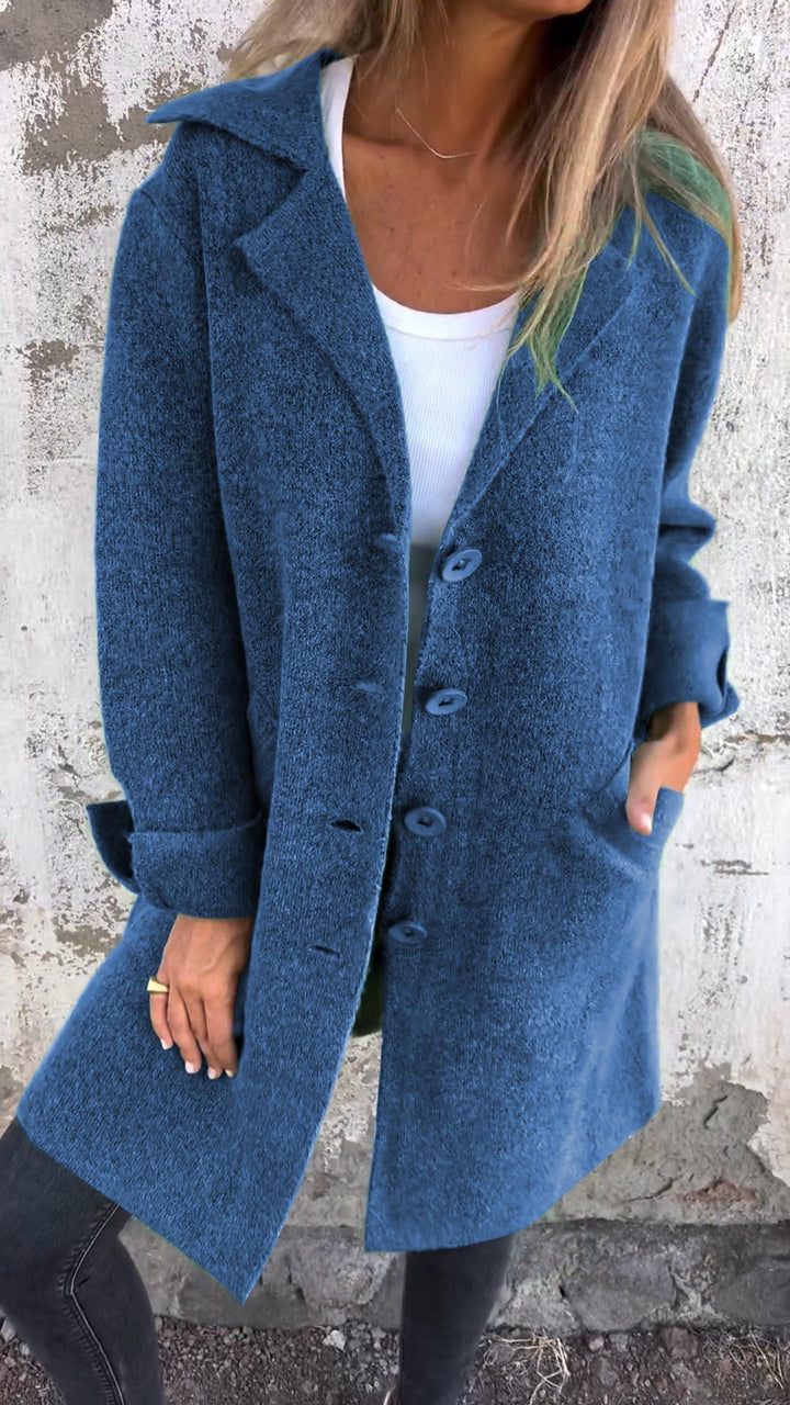 Ivanka | Langer Mantel mit Manschetten im Casual-Look
