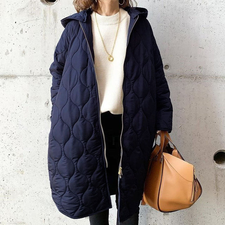 Bivdi | Warmer Damen Steppmantel mit Kapuze