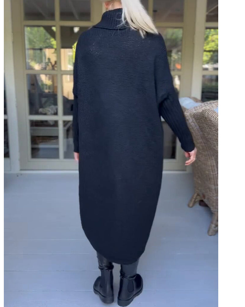 Hannah | Kuscheliger Pullover mit Stehkragen und Ärmeln