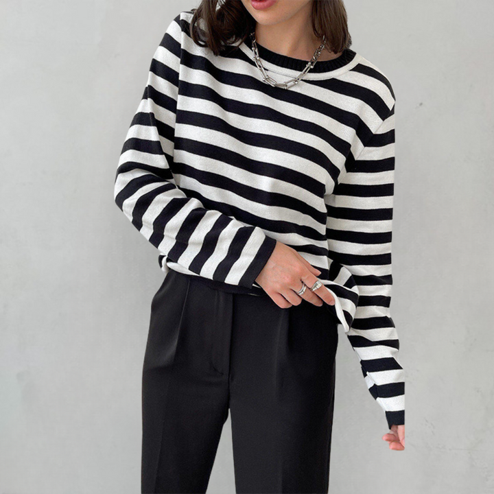 Elegantes gestreiftes T-Shirt | Sommerlich  Leichter Stoff