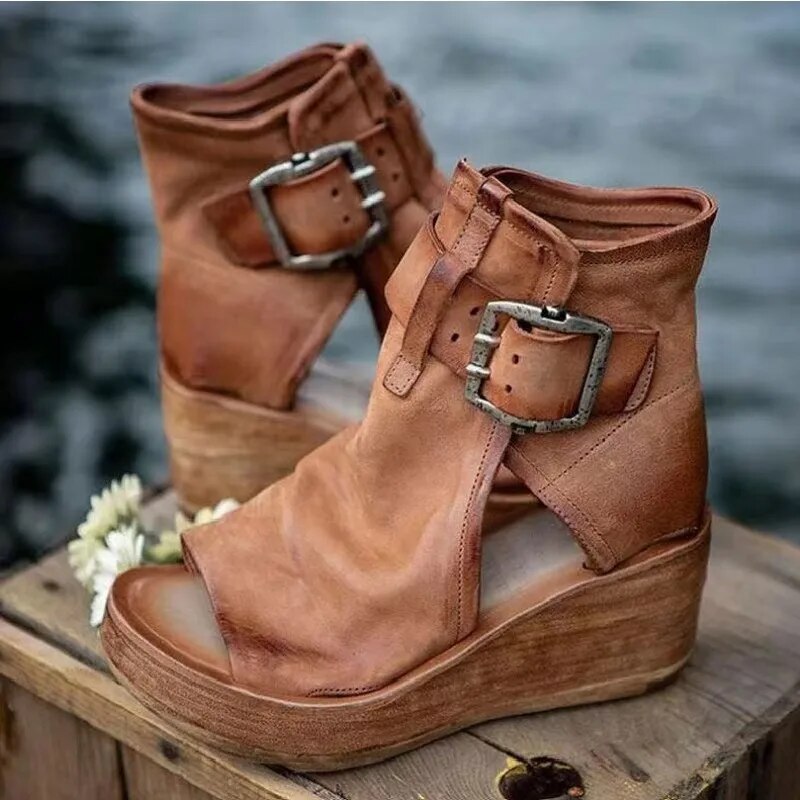 Freja | Orthopädische Keilabsätze im Vintage-Stil